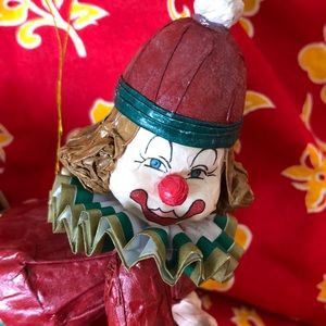 Papier-mâché, Clown 🤡 Christmas ornament or figurine